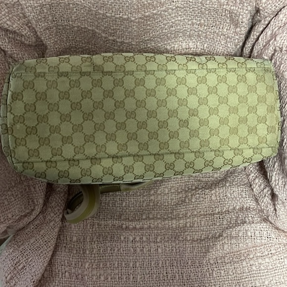 Authentic Gucci monogram web large tote bronze LuxeFindsResale.com - Picture 8 of 9